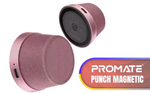 Promate PUNCH Magnetic Bluetooth Speaker Pink Promate PUNCH Magnetic Bluetooth Speaker Pink - Image 1