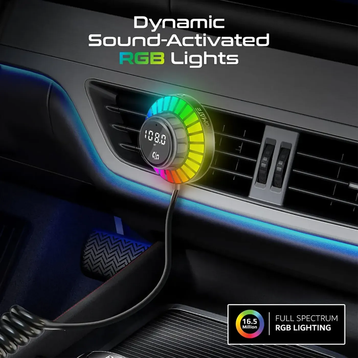 SmarTune-EXT controller mounted on a dashboard for hands-free calls