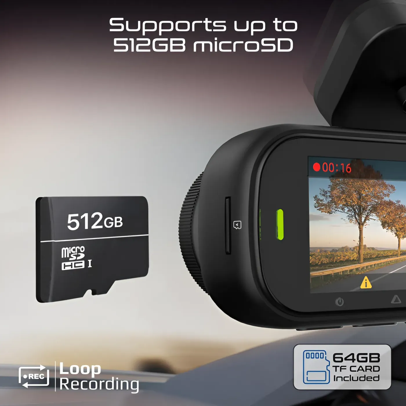 MicroSD card being fitted to the Promate Rovex-H3 dash cam