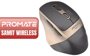 Promate Samit Wireless Mouse Gold Promate Samit Wireless Mouse Gold - Image 1