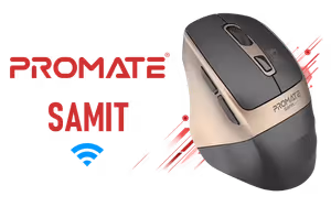 Promate Samit Wireless Mouse Gold - Image 1