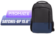 Promate SATCHEL-BP SleekComfort 15.6" Backpack - Blue - image 1