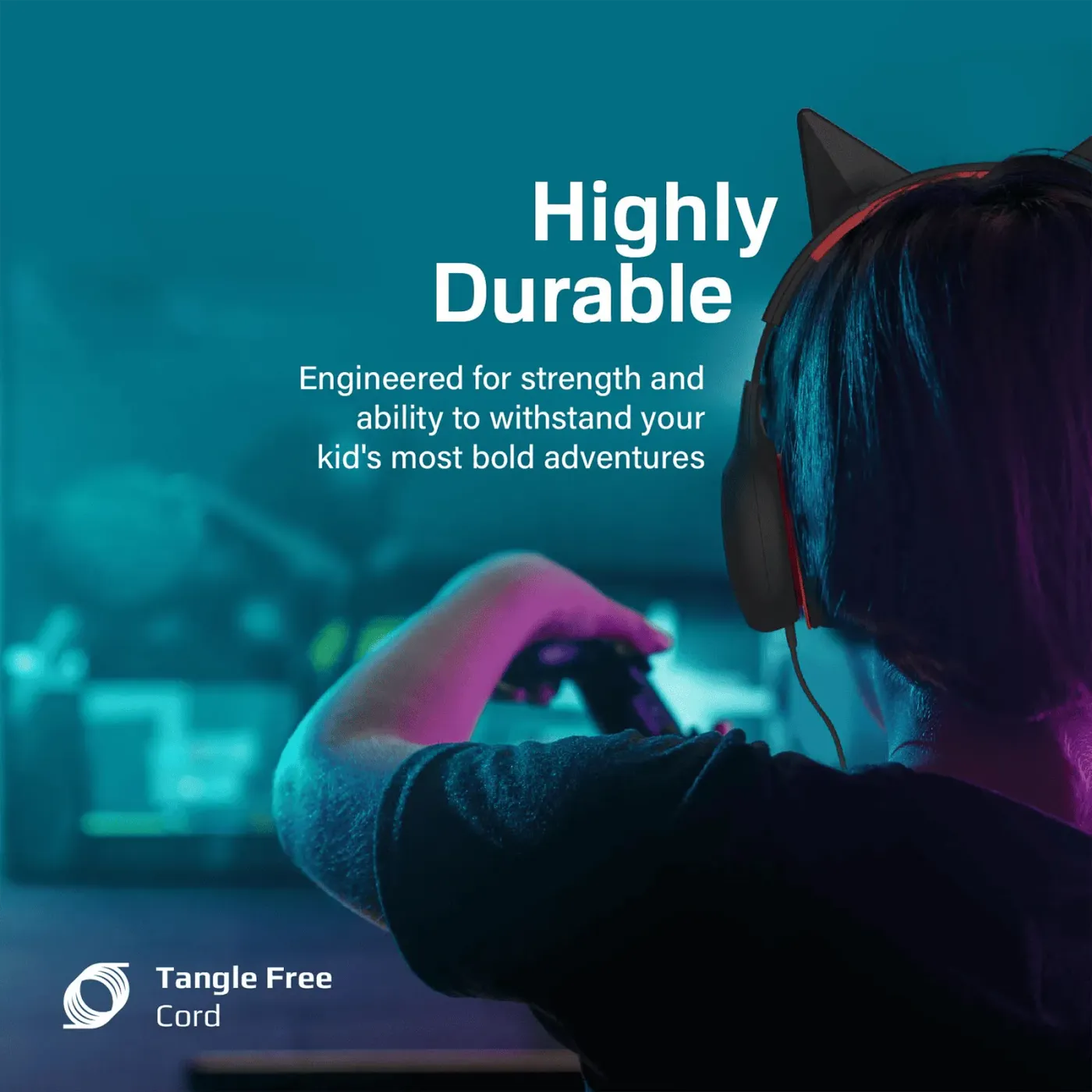 Promate Simba headset showing its removable silicone cat ears