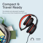 Promate SIMBA.ONYX Over-Ear Headset — 40mm Drivers, SafeAudio - image 9