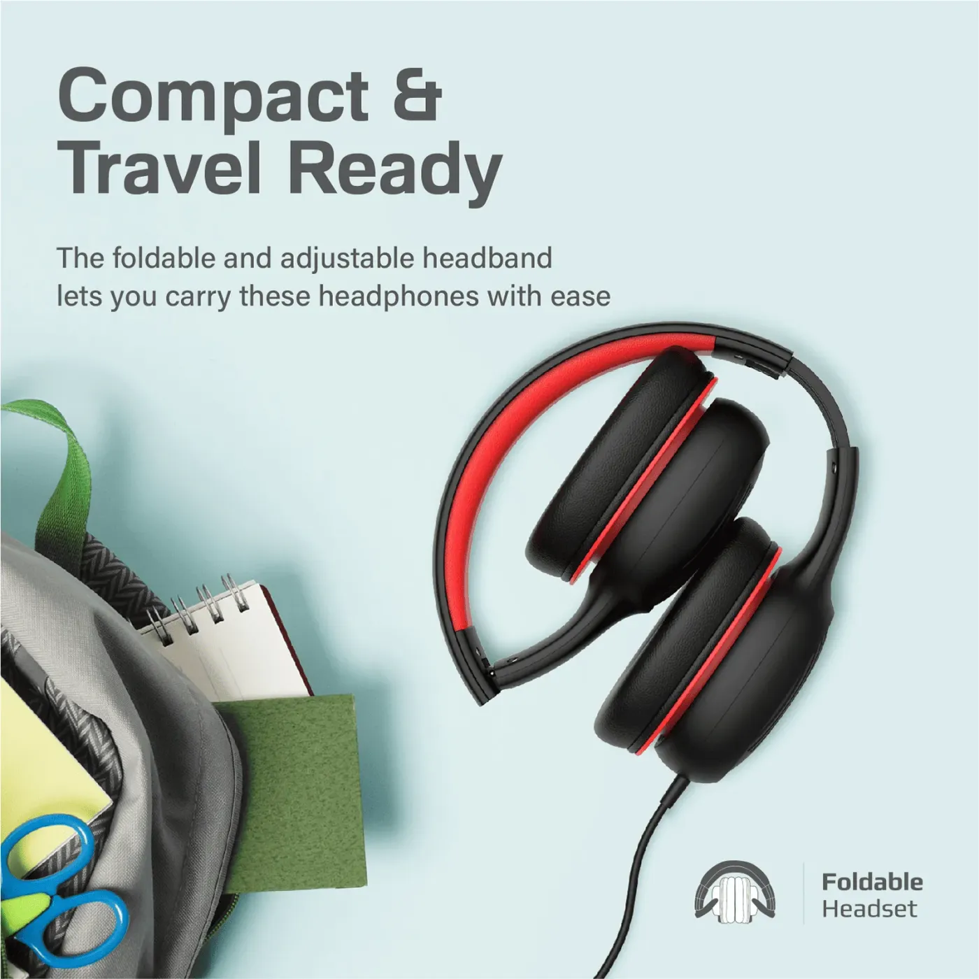 Onyx Simba headset flexed to show its durable polycarbonate construction