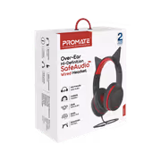 Promate SIMBA.ONYX Over-Ear Headset — 40mm Drivers, SafeAudio - image 4