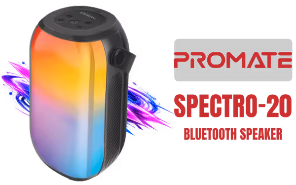 Promate Spectro-20 20W Bluetooth Speaker with RGB Lights - image 1 Promate Spectro-20 20W Bluetooth Speaker with RGB Lights - image 1