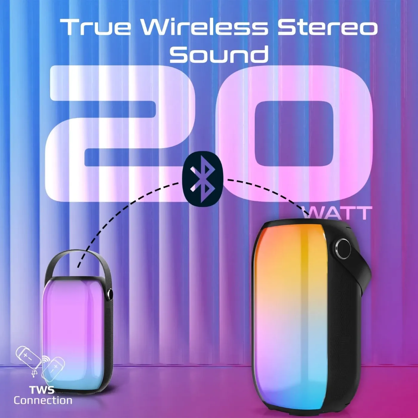 Promate Spectro-20 portable Bluetooth speaker shown front on