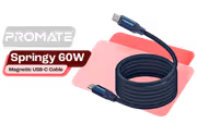 Promate Springy 60W Magnetic USB-C Cable — Fast Charge & Sync - image 1