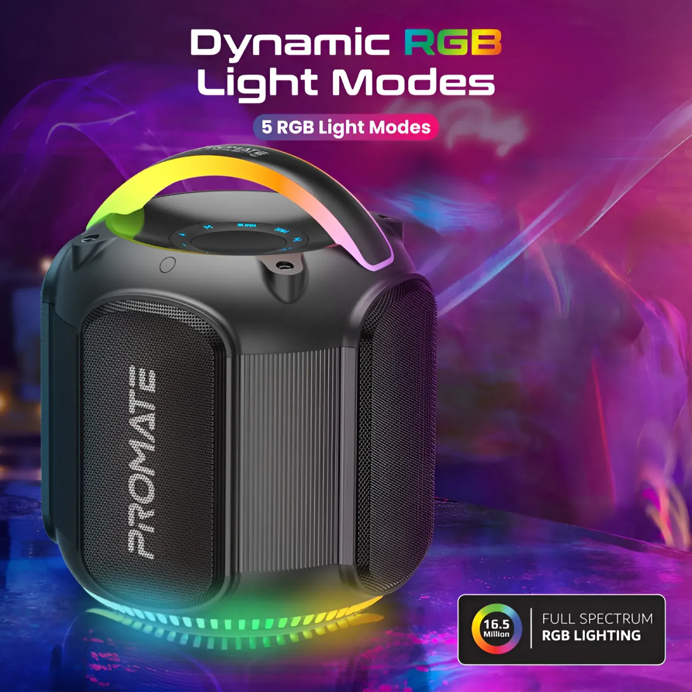 Promate STRIKE-80 speaker in use outdoors away from mains power