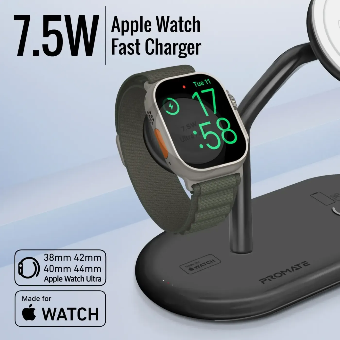 AirPods case charging on the 10W Qi-certified wireless pad