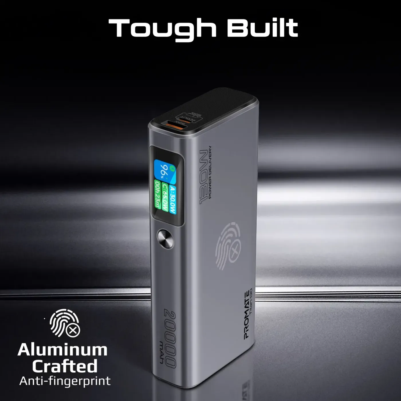 Titan-130 power bank being recharged over a single USB-C cable