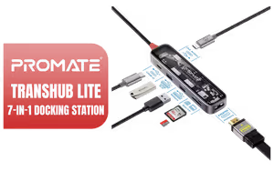 promate-transhub-lite-7-in-1-docking-station promate-transhub-lite-7-in-1-docking-station - Image 1