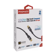 Promate LUCIDLINE-CC120 1.2m LED USB-C Cable 100W - image 2
