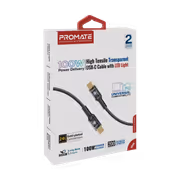 Promate LUCIDLINE-CC200 2m LED Charging Cable - 100W Fast - image 3