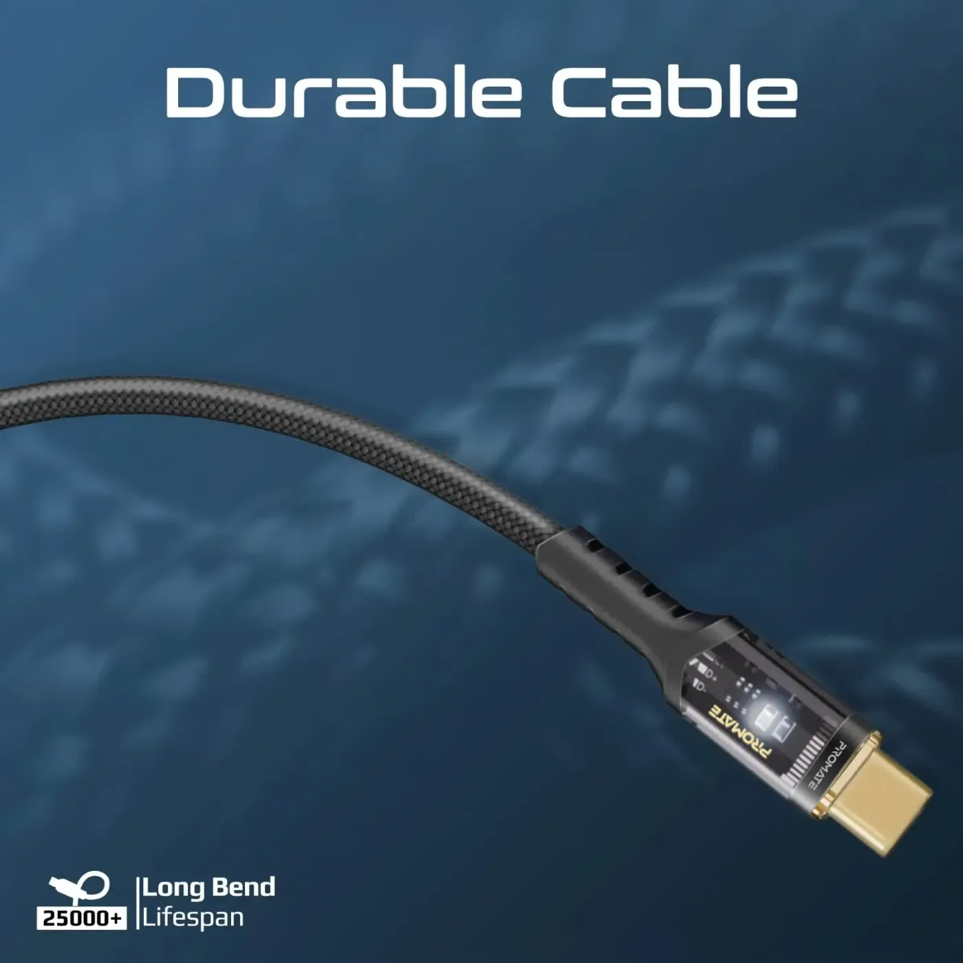 LUCIDLINE-CC200 cable charging a USB-C laptop at 100W