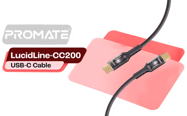 Promate LUCIDLINE-CC200 2m LED Charging Cable - 100W Fast - image 1 Promate LUCIDLINE-CC200 2m LED Charging Cable - 100W Fast - image 1