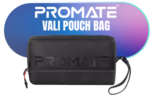 Promate Vali Pouch Bag Black Promate Vali Pouch Bag Black - Image 1