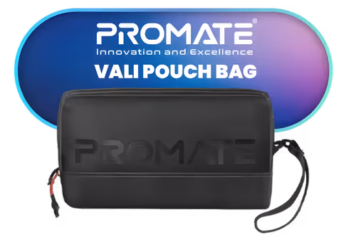 Promate Vali Pouch Bag Black - Image 1