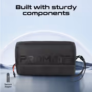Promate Tech Organizer Pouch — Cordura 1200D, Water-Resistant - image 2