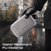 Promate Compact Tech Organizer Pouch with Multiple Compartments – Water-Resistant PU - image 9