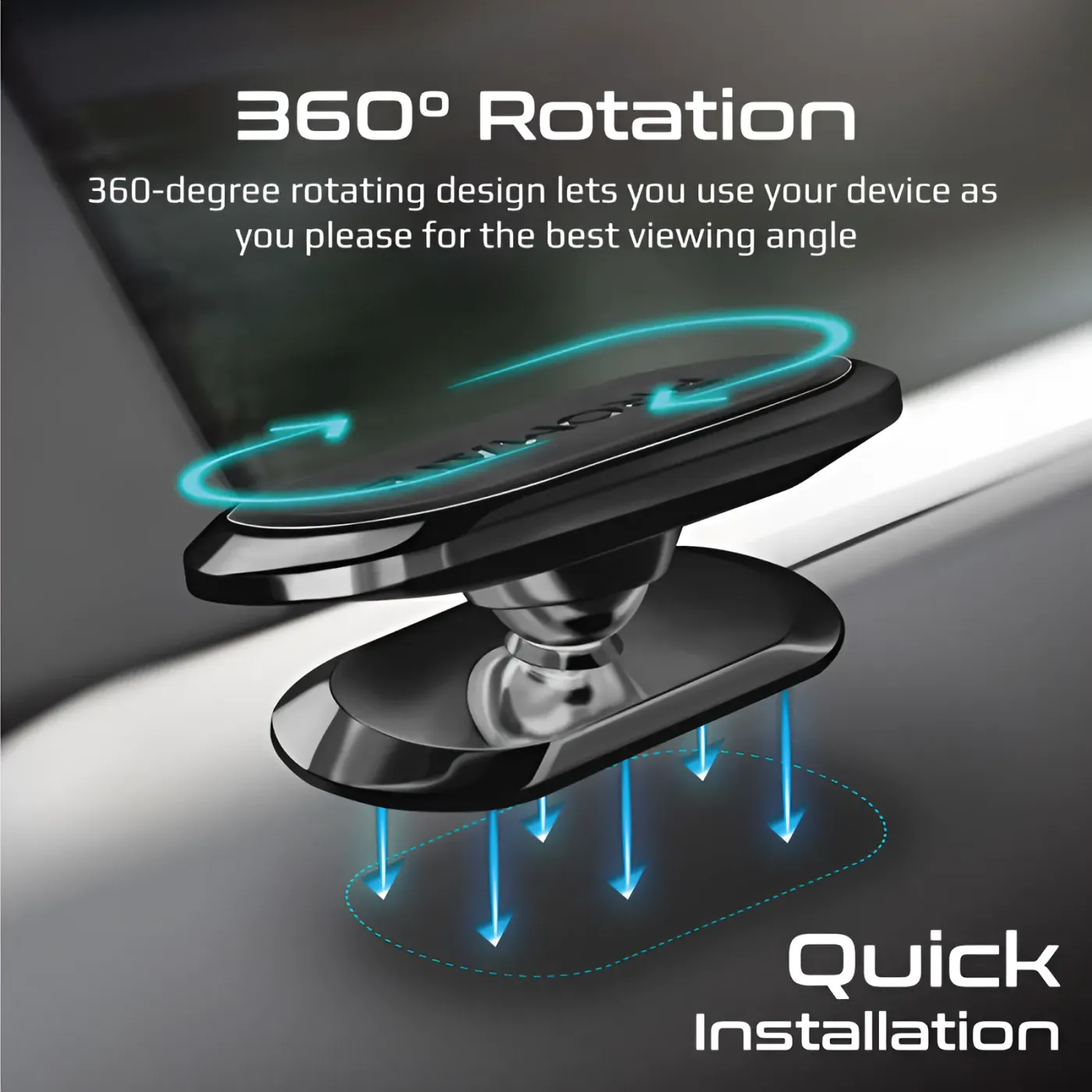 Promate Magnetto-3 magnetic phone mount in black