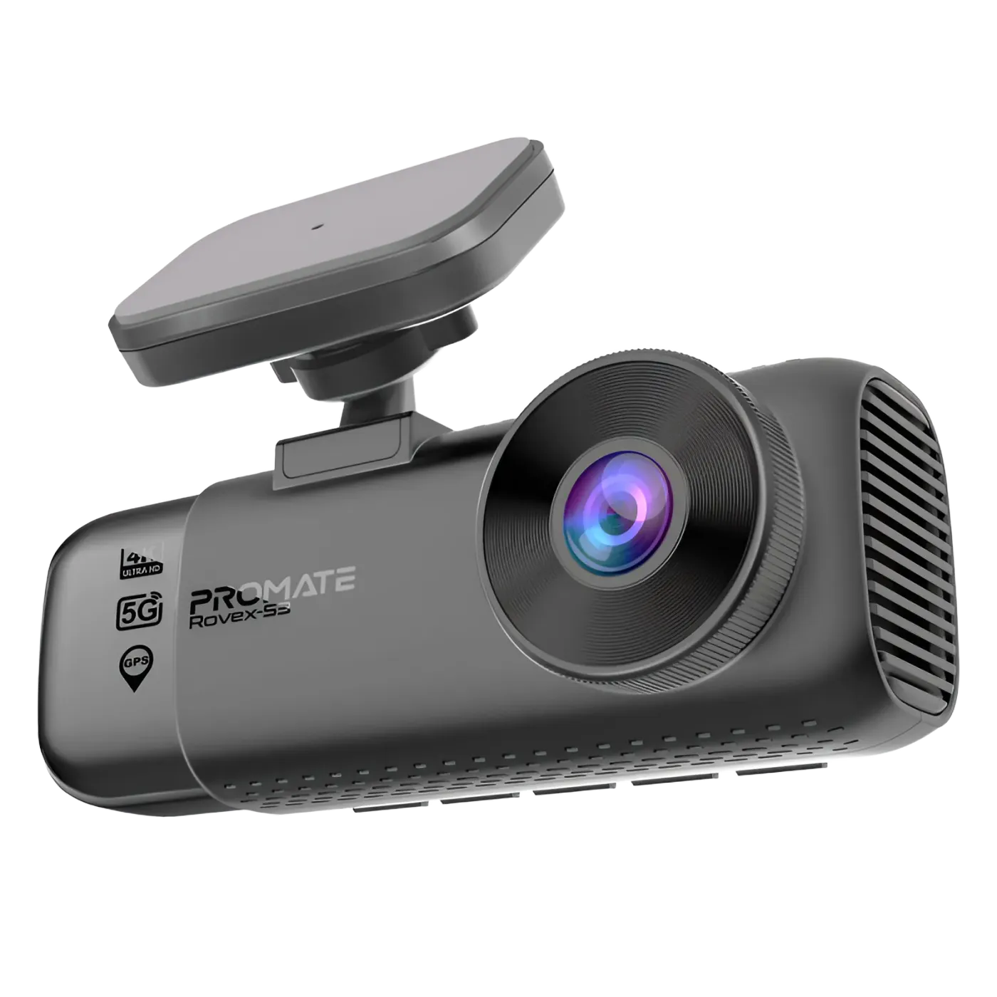 Promate Rovex-S3 three-channel 4K dash cam with its camera modules