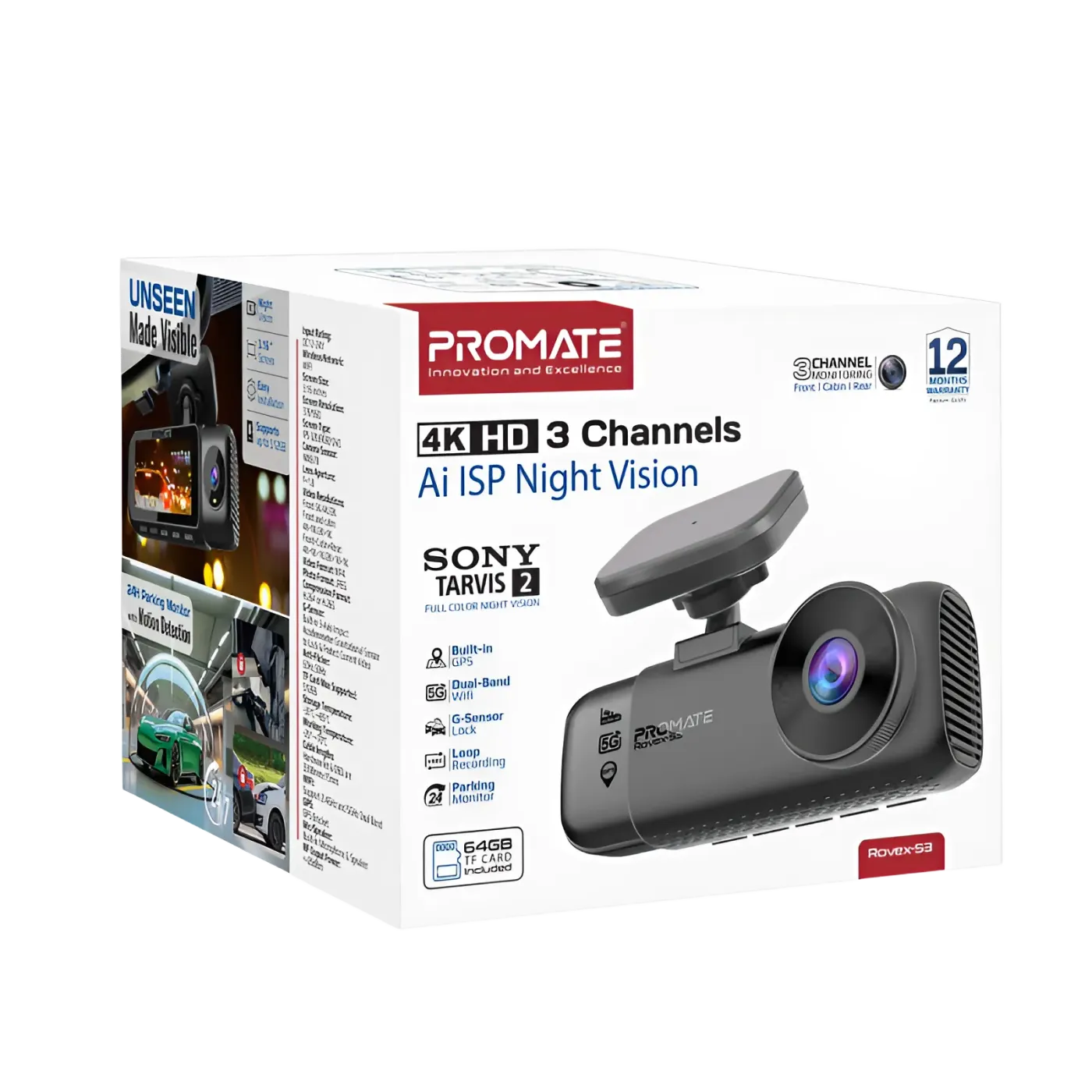 F1.8 lens and Starvis 2 sensor module of the Rovex-S3