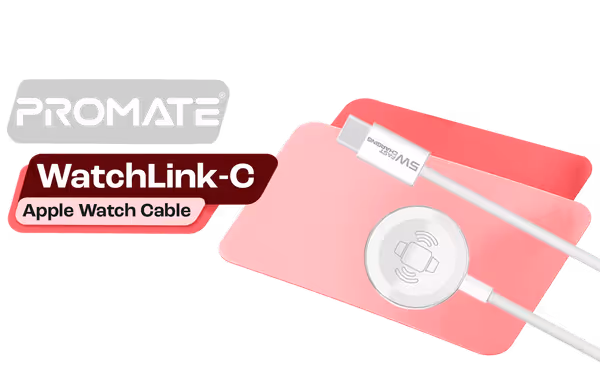 Promate WatchLink-C 1.2m Fabric Braided Apple Watch Charger - image 1 Promate WatchLink-C 1.2m Fabric Braided Apple Watch Charger - image 1