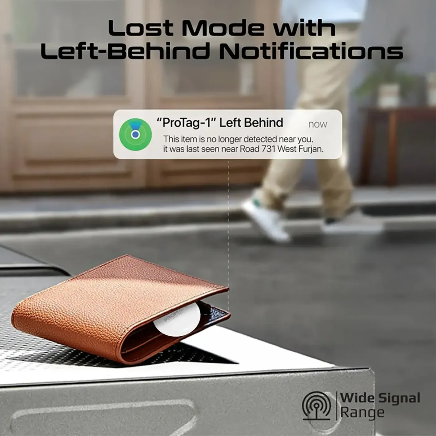 Compact Promate ProTag-1 tracking tag sized for everyday carry