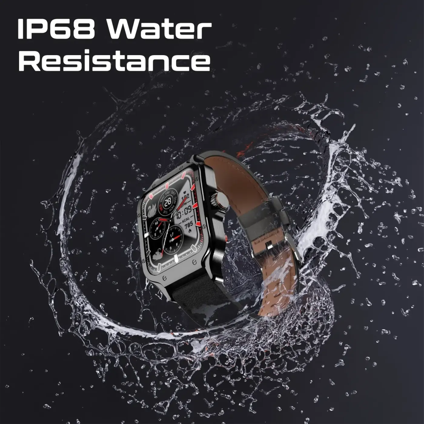 Back of the Promate xWatch RM showing its sensor array against the wrist