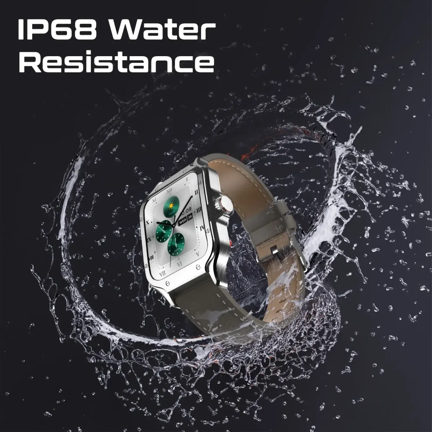 Underside of the silver Promate xWatch RM showing its sensor array