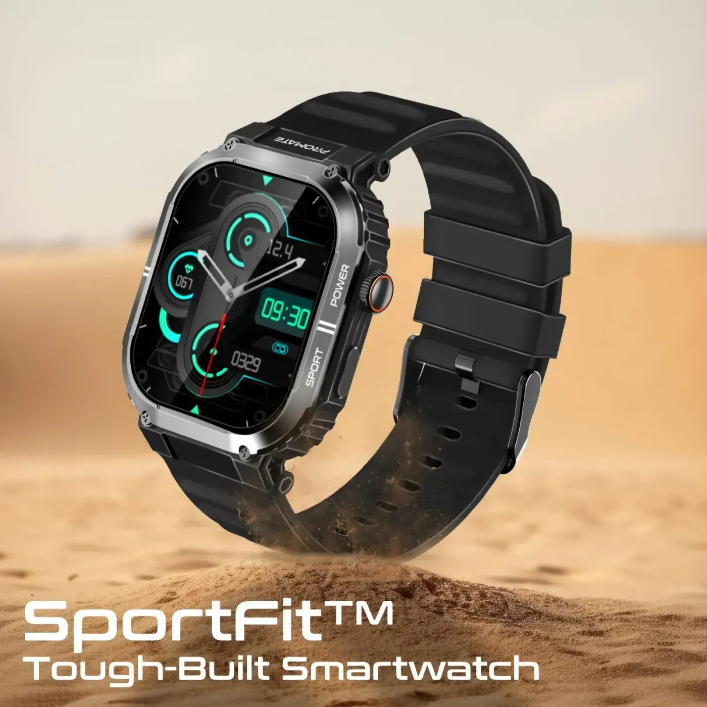 Promate xWatch SL showing a fitness goal progress screen