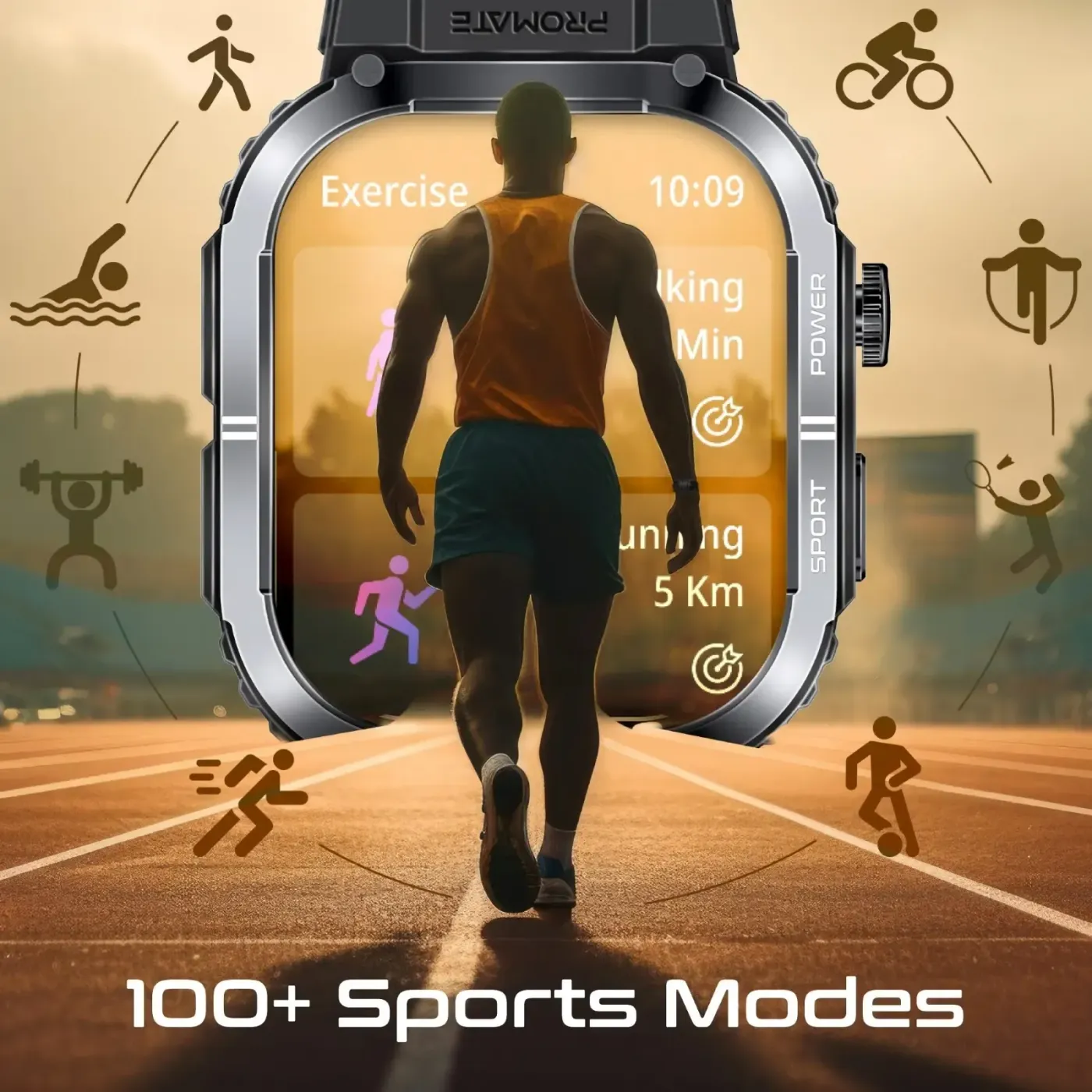 Sleep stage breakdown displayed on the Promate xWatch SL smartwatch