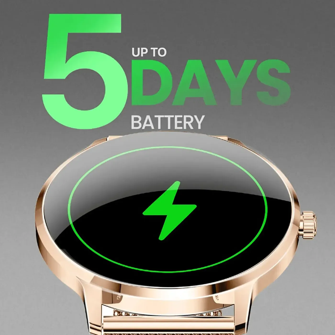 Promate xWatch US13 fitness tracker smartwatch in rose gold, angled view
