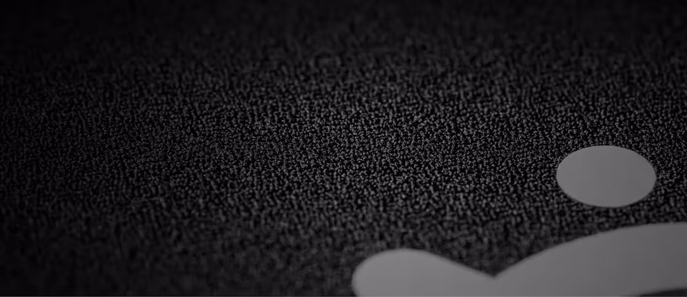 Close view of the micro-textured control surface on the QcK Performance L