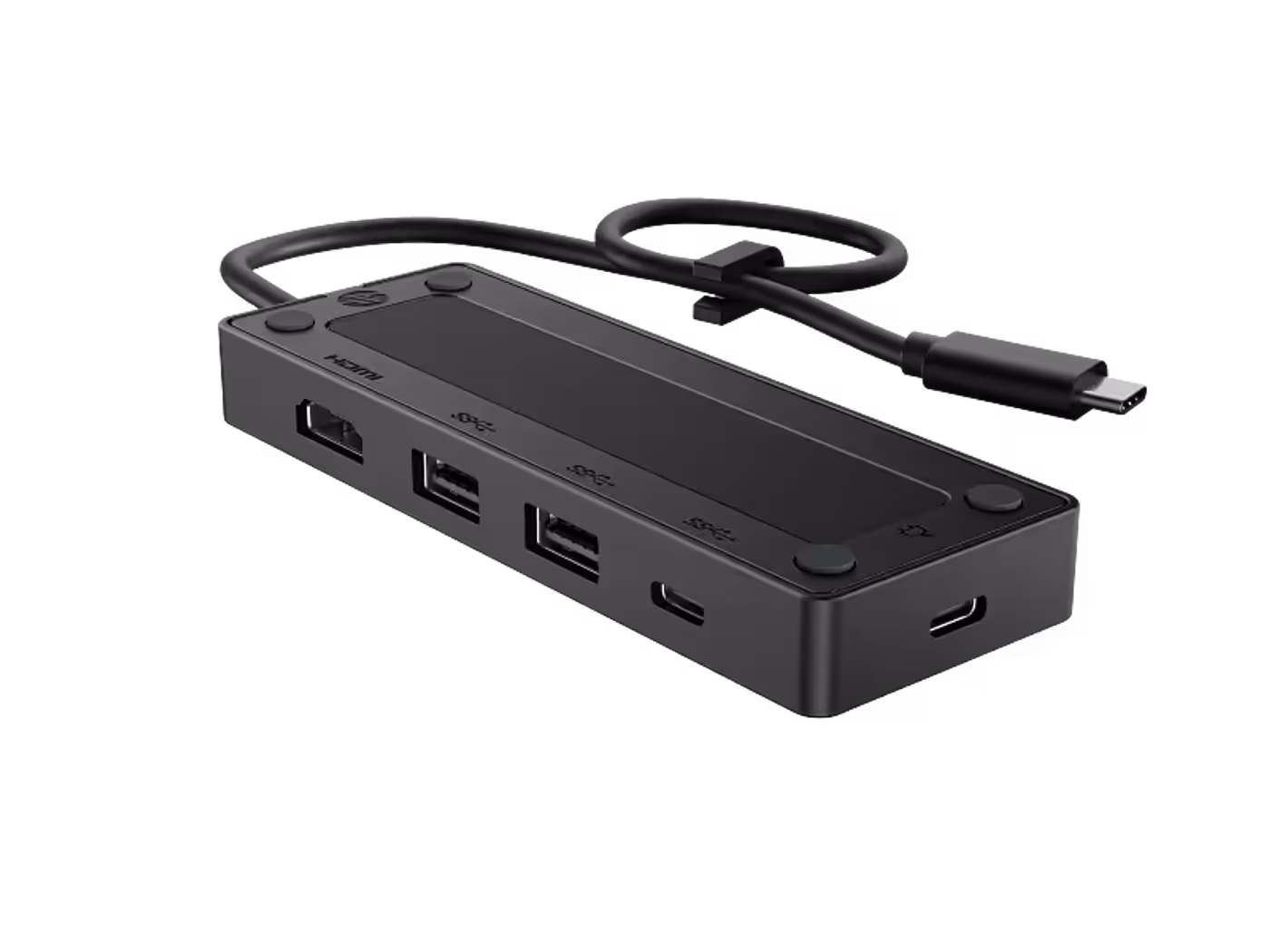 HP USB-C Travel Hub G3 BlackC CoreSet BottomRight WhiteBG