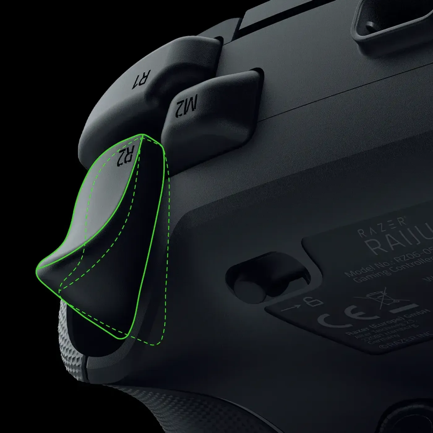 Razer Pro HyperTriggers showcasing instant actuation with shorter trigger pull