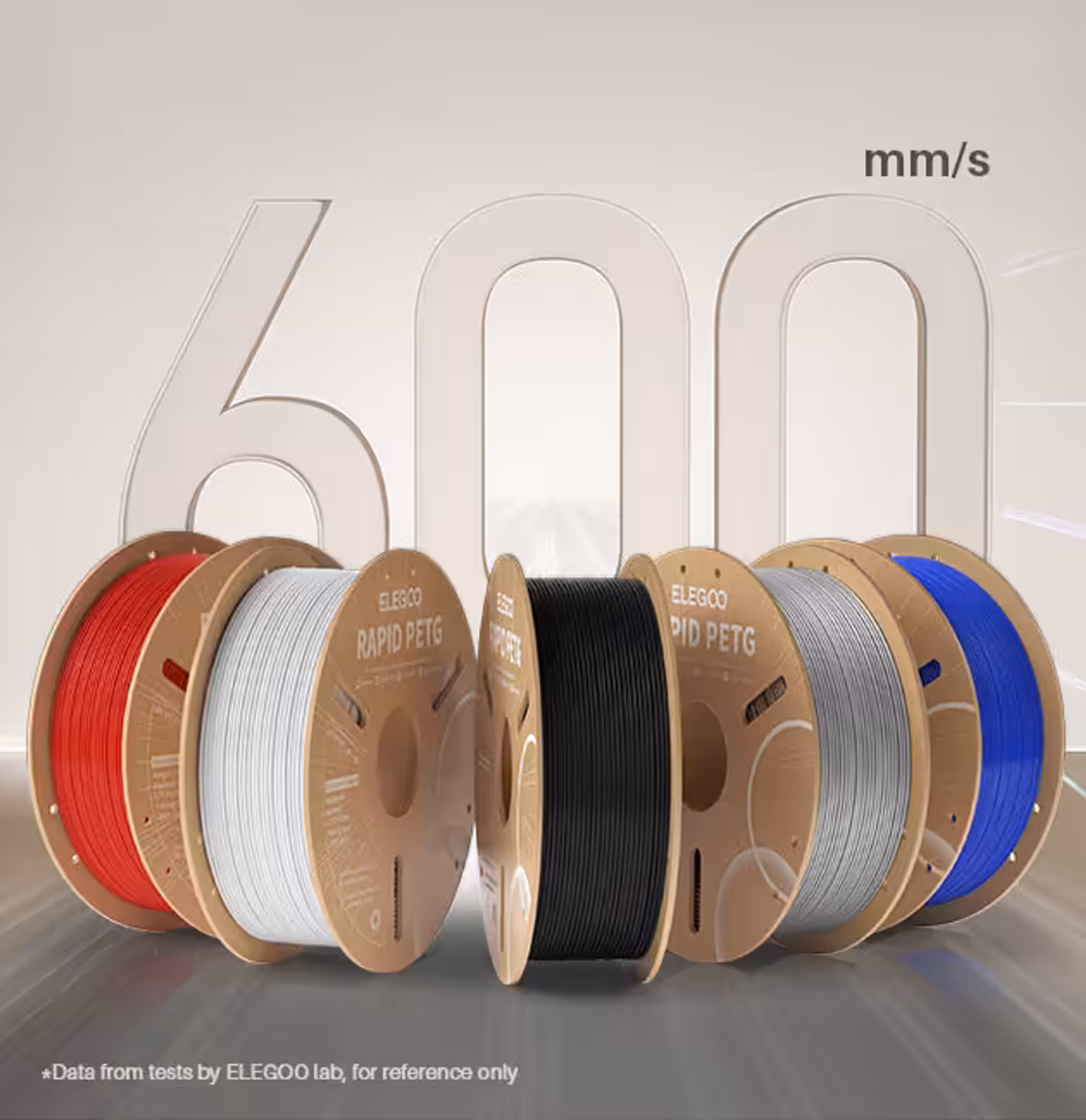 RAPID PETG filament being used for high-speed 3D printing