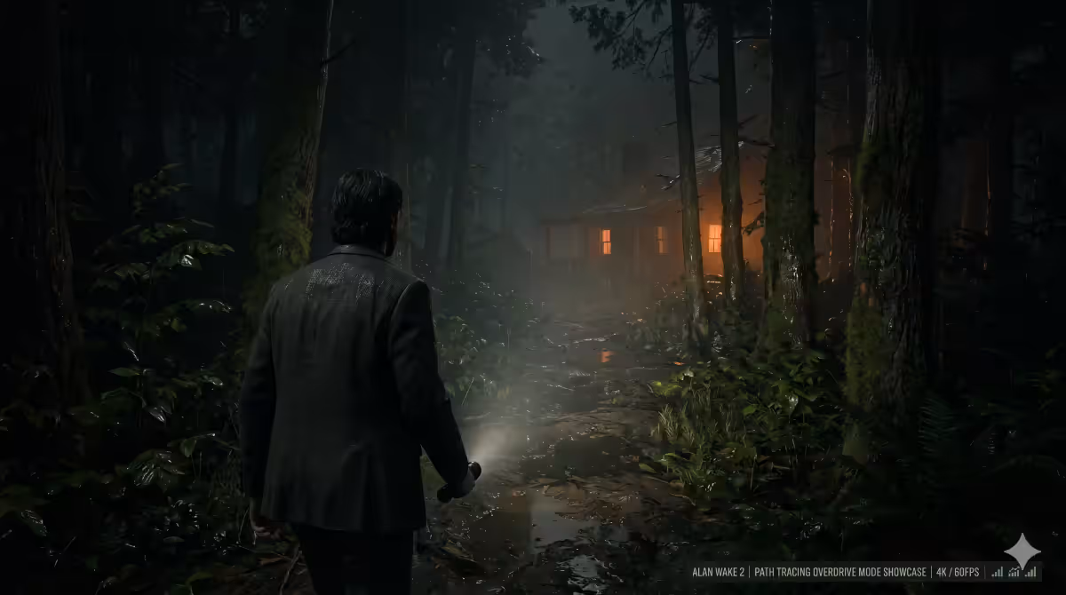 Alan Wake 2 Path Tracing showcase