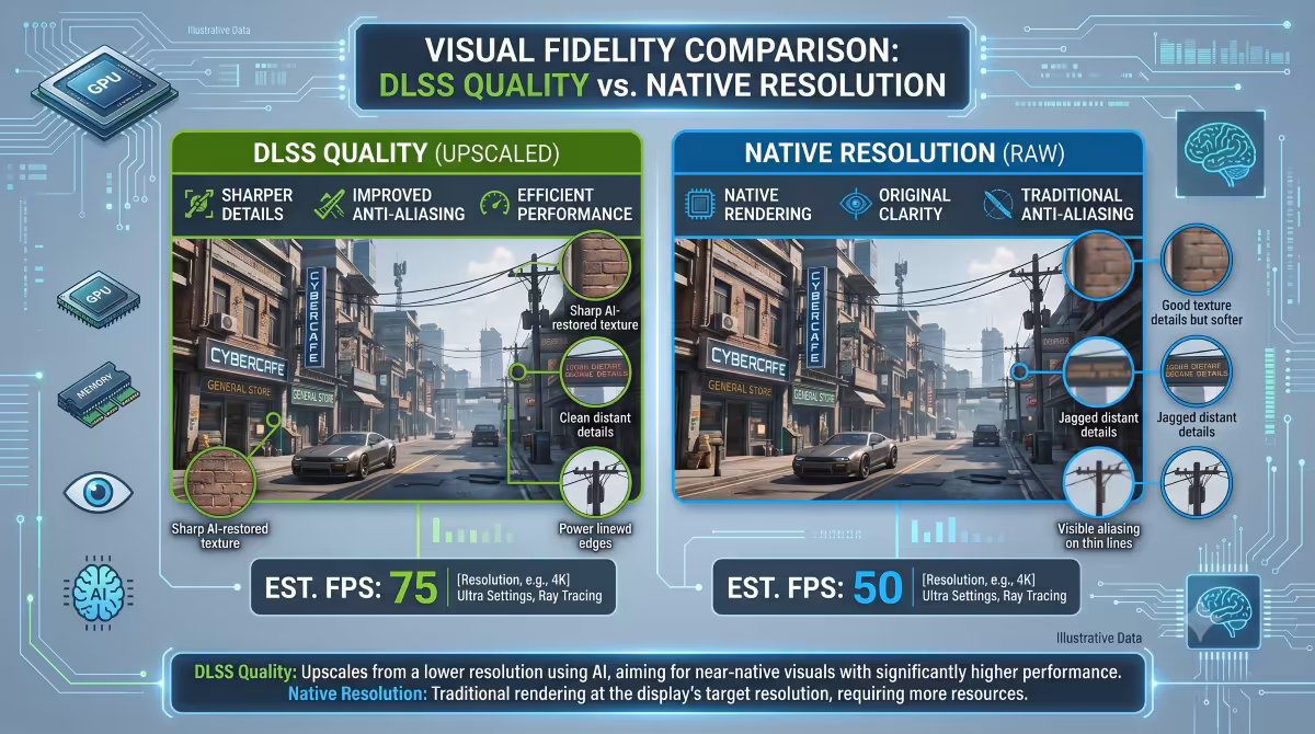 DLSS Quality vs Native comparison