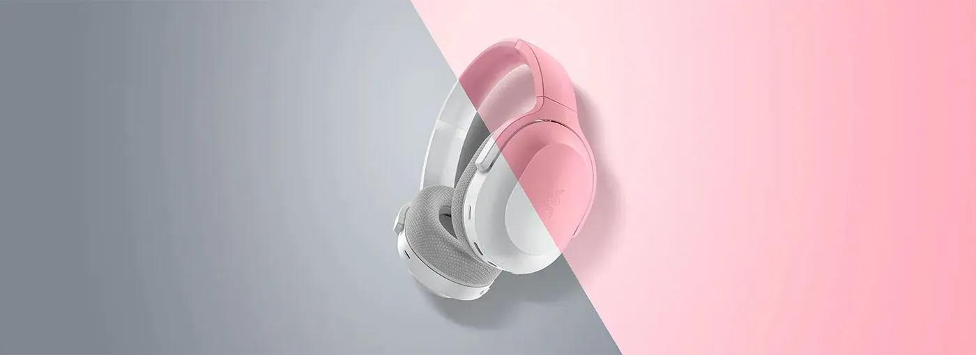 Razer Barracuda Pink Wireless Headset - Desktop View