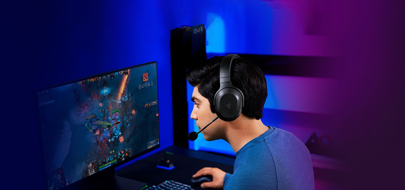 Razer Barracuda X used with a PC during gameplay