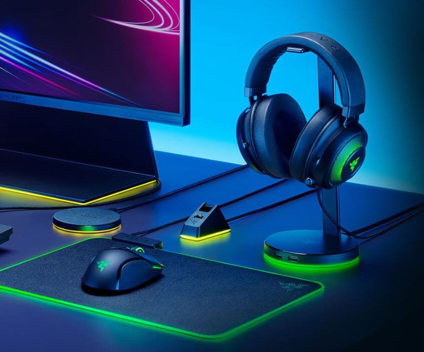 Sturdy Razer Base Station V2 Chroma with non-slip base
