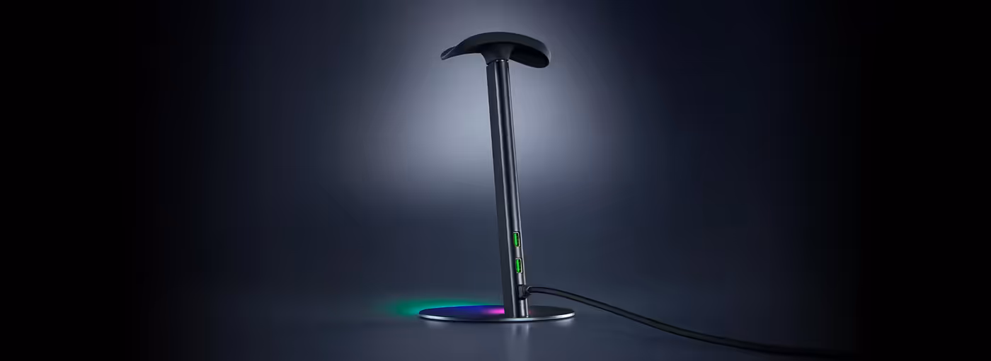 Rear-facing dual USB 3.1 ports on the Razer Base Station V3 Chroma for peripheral management