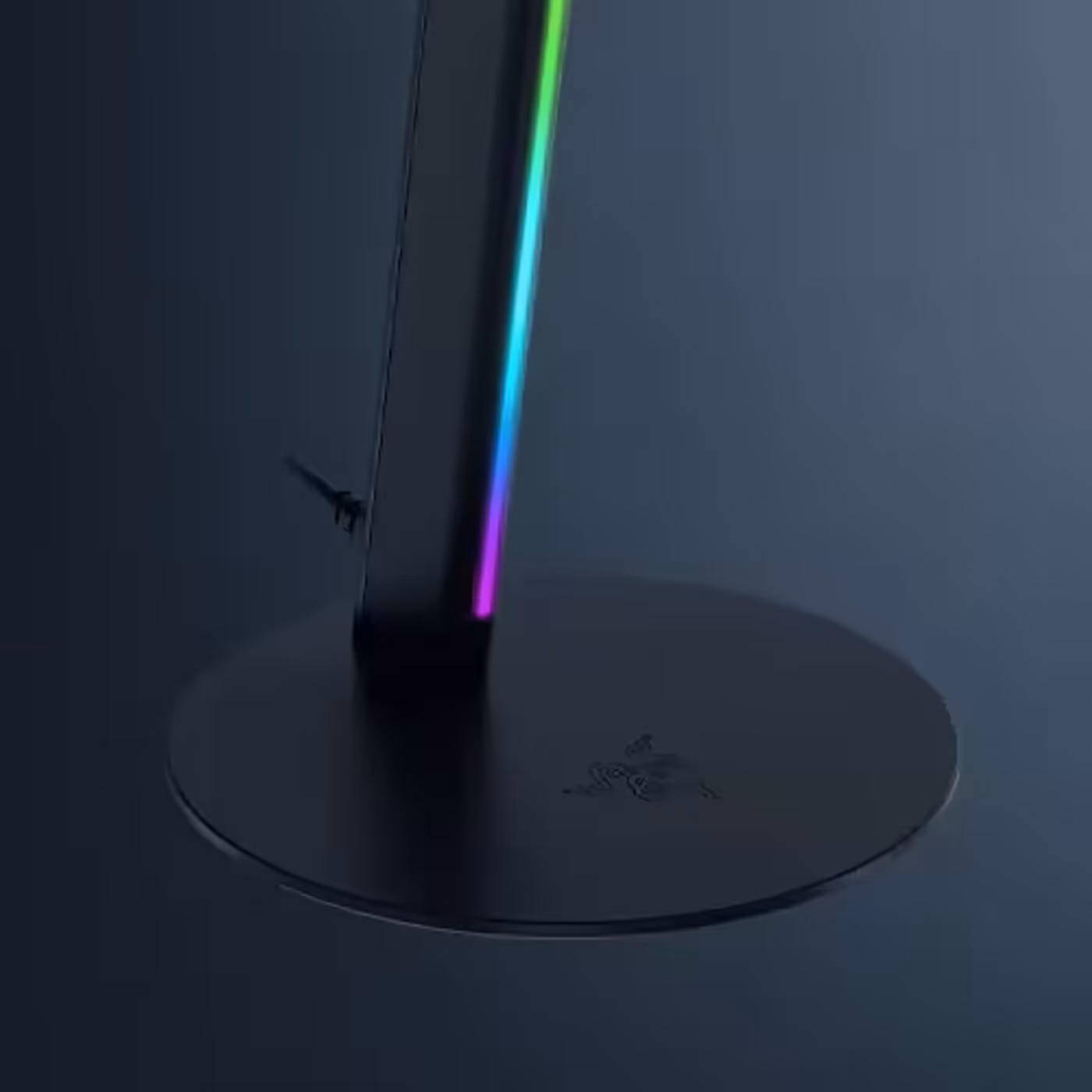 Expanded base offering extra surface space for gaming essentials and boom mics