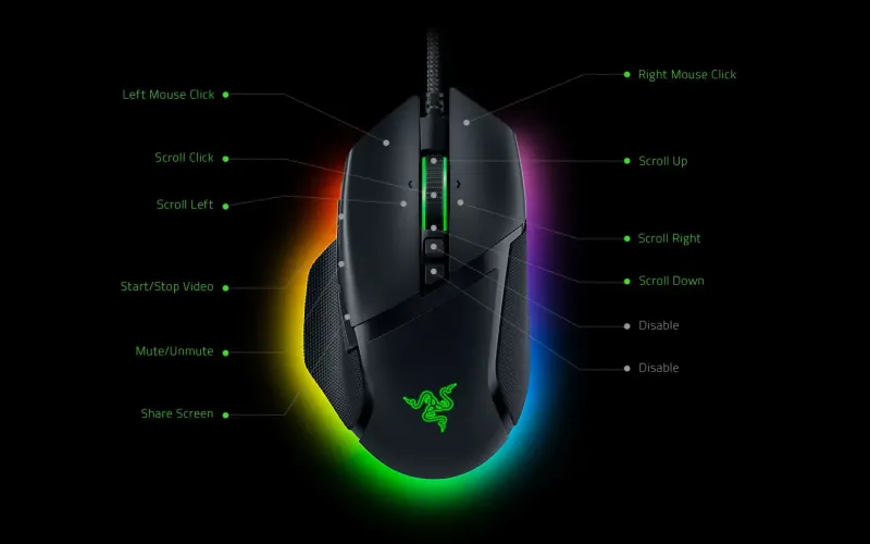 Razer Basilisk V3 Wired Mouse for Video Conferencing and Productivity
