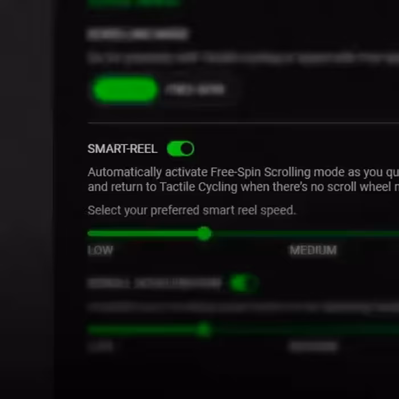 Razer Basilisk V3 Pro 35K wireless gaming mouse white edition showing scroll customization levels