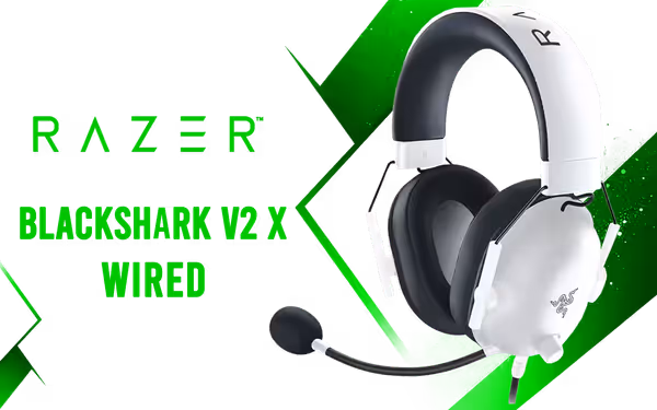 Razer BlackShark V2 X 7.1 Gaming Headset (White) - Wired - image 1 Razer BlackShark V2 X 7.1 Gaming Headset (White) - Wired - image 1