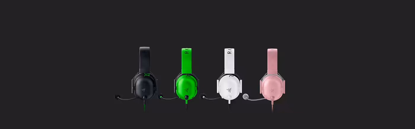 Razer BlackShark V2 X shown in its available colour options